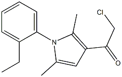 2-CHLORO-1-[1-(2-ETHYLPHENYL)-2,5-DIMETHYL-1H-PYRROL-3-YL]ETHANONE Struktur