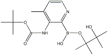 3-TERT-BUTYLOXYCARBONYLAMINO-4-METHYLPYRIDINE-2-BORONIC ACID PINACOL ESTER Struktur