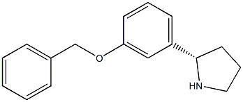 1-((2S)PYRROLIDIN-2-YL)-3-(PHENYLMETHOXY)BENZENE Struktur