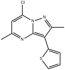 7-CHLORO-2,5-DIMETHYL-3-THIOPHEN-2-YL-PYRAZOLO[1,5-A]PYRIMIDINE Struktur