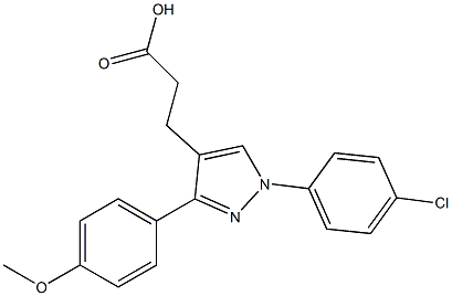 3-(1-(4-CHLOROPHENYL)-3-(4-METHOXYPHENYL)-1H-PYRAZOL-4-YL)PROPANOIC ACID Struktur