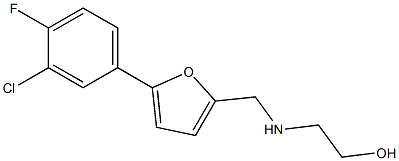 2-(((5-(3-CHLORO-4-FLUOROPHENYL)-2-FURYL)METHYL)AMINO)ETHANOL Struktur