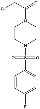 1-(CHLOROACETYL)-4-[(4-FLUOROPHENYL)SULFONYL]PIPERAZINE Struktur