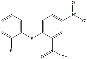 2-[(2-FLUOROPHENYL)THIO]-5-NITROBENZOIC ACID Structure