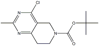 TERT-BUTYL 4-CHLORO-7,8-DIHYDRO-2-METHYLPYRIDO[4,3-D]PYRIMIDINE-6(5H)-CARBOXYLATE Struktur