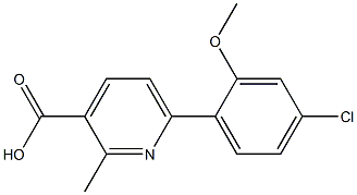 6-(4-CHLORO-2-METHOXYPHENYL)-2-METHYLPYRIDINE-3-CARBOXYLIC ACID Struktur