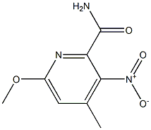 6-METHOXY-4-METHYL-3-NITROPYRIDINE-2-CARBOXAMIDE Struktur