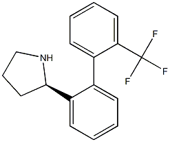 (2R)-2-(2-[2-(TRIFLUOROMETHYL)PHENYL]PHENYL)PYRROLIDINE Struktur