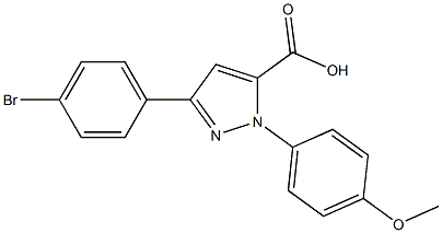 3-(4-BROMOPHENYL)-1-(4-METHOXYPHENYL)-1H-PYRAZOLE-5-CARBOXYLIC ACID Struktur