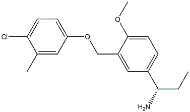 (1S)-1-(3-[(4-CHLORO-3-METHYLPHENOXY)METHYL]-4-METHOXYPHENYL)PROPYLAMINE Struktur