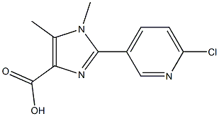 2-(6-CHLORO-PYRIDIN-3-YL)-1,5-DIMETHYL-1H-IMIDAZOLE-4-CARBOXYLIC ACID Struktur