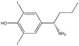 4-((1S)-1-AMINOBUTYL)-2,6-DIIODOPHENOL Struktur