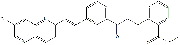 METHYL 2-[3-[3-(2-(7-CHLOROQUINOLINE-2YL)ETHENYL)PHENYL]-3-OXOPROPYL]BENZOATE Struktur