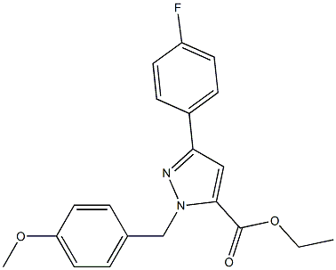 ETHYL 1-(4-METHOXYBENZYL)-3-(4-FLUOROPHENYL)-1H-PYRAZOLE-5-CARBOXYLATE Struktur