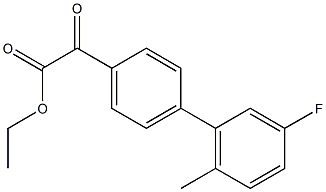 ETHYL 4-(3-FLUORO-6-METHYLPHENYL)BENZOYLFORMATE Struktur