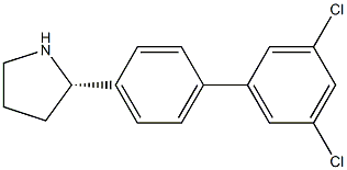 (2S)-2-[4-(3,5-DICHLOROPHENYL)PHENYL]PYRROLIDINE Struktur