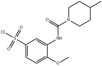 4-METHOXY-3-[2-(4-METHYL-PIPERIDIN-1-YL)-ACETYLAMINO]-BENZENESULFONYL CHLORIDE Struktur