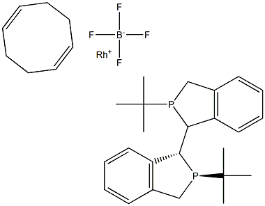 ((1R,1'R,2S,2'S)-DUANPHOS (CYCLOOCTADIENE)RHODIUM(I)) TETRAFLUOROBORATE Struktur