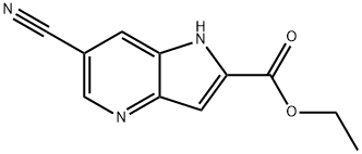 ETHYL 6-CYANO-1H-PYRROLO[3,2-B]PYRIDINE-2-CARBOXYLATE Struktur