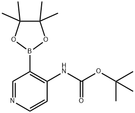 4-TERT-BUTYLOXYCARBONYLAMINOPYRIDINE-3-BORONIC ACID PINACOL ESTER Struktur