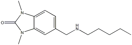 1,3-DIMETHYL-5-((PENTYLAMINO)METHYL)-1,3-DIHYDRO-2H-BENZIMIDAZOL-2-ONE Struktur