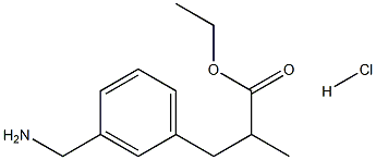 3-(3-AMINOMETHYL-PHENYL)-2-METHYL-PROPIONIC ACID ETHYL ESTER HYDROCHLORIDE Struktur