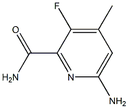 6-AMINO-3-FLUORO-4-METHYLPYRIDINE-2-CARBOXAMIDE Struktur