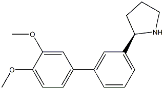 4-[3-((2R)PYRROLIDIN-2-YL)PHENYL]-1,2-DIMETHOXYBENZENE Struktur