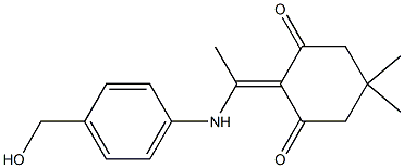 4-(N-[1-(4,4-DIMETHYL-2,6-DIOXOCYCLOHEXYLIDENE)ETHYL]AMINO)BENZYLALCOHOL Struktur