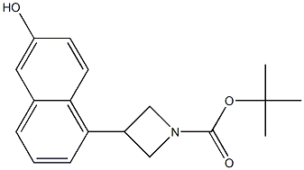 1-BOC-3-(6-HYDROXY-NAPHTHALEN-1-YL)-AZETIDINE Struktur