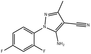 5-AMINO-1-(4,6-DIFLUOROPHENYL)-3-METHYL-1H-PYRAZOLE-4-CARBONITRILE Struktur