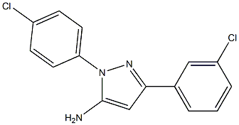 3-(3-CHLOROPHENYL)-1-(4-CHLOROPHENYL)-1H-PYRAZOL-5-AMINE Struktur