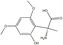 (2R)-2-AMINO-2-(2-HYDROXY-4,6-DIMETHOXYPHENYL)PROPANOIC ACID Struktur