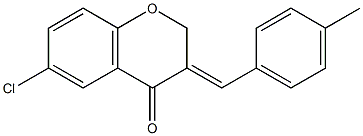 (E)-3-(4-METHYLBENZYLIDENE)-6-CHLORO-2,3-DIHYDROCHROMEN-4-ONE Struktur