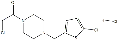 1-(CHLOROACETYL)-4-[(5-CHLOROTHIEN-2-YL)METHYL]PIPERAZINE HYDROCHLORIDE Struktur