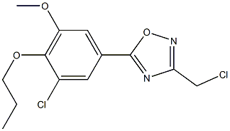 5-(3-CHLORO-5-METHOXY-4-PROPOXYPHENYL)-3-(CHLOROMETHYL)-1,2,4-OXADIAZOLE Struktur