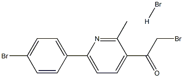 2-BROMO-1-[6-(4-BROMOPHENYL)-2-METHYLPYRIDIN-3-YL]ETHANONE HYDROBROMIDE Struktur