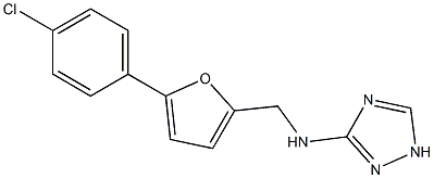 N-((5-(4-CHLOROPHENYL)-2-FURYL)METHYL)-1H-1,2,4-TRIAZOL-3-AMINE Struktur