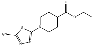 1-(5-AMINO-[1,3,4]THIADIAZOL-2-YL)-PIPERIDINE-4-CARBOXYLIC ACID ETHYL ESTER Struktur