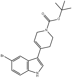 TERT-BUTYL 4-(5-BROMO-1H-INDOL-3-YL)-3,6-DIHYDRO-1(2H)-PYRIDINECARBOXYLATE Struktur