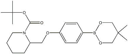 TERT-BUTYL 2-[[4-(5,5-DIMETHYL-1,3,2-DIOXABORINAN-2-YL)PHENOXY]METHYL]PIPERIDINE-1-CARBOXYLATE Struktur