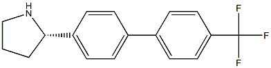 (2S)-2-(4-[4-(TRIFLUOROMETHYL)PHENYL]PHENYL)PYRROLIDINE Struktur