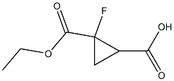 1-FLUOROCYCLOPROPANE-1,2-DICARBOXYLIC ACID 1-ETHYL ESTER Struktur