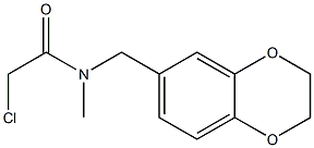 2-CHLORO-N-(2,3-DIHYDRO-1,4-BENZODIOXIN-6-YLMETHYL)-N-METHYLACETAMIDE Struktur