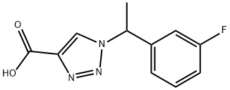 1-[1-(3-FLUORO-PHENYL)-ETHYL]-1H-[1,2,3]TRIAZOLE-4-CARBOXYLIC ACID Struktur