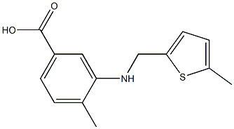 4-METHYL-3-(((5-METHYLTHIEN-2-YL)METHYL)AMINO)BENZOIC ACID Struktur