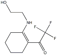 1-[N-(2-HYDROXYETHYL)AMINO]-2-(TRIFLUOROACETYL)CYCLOHEXENE Struktur