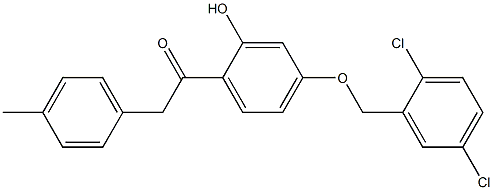 1-(4-(2,5-DICHLOROBENZYLOXY)-2-HYDROXYPHENYL)-2-P-TOLYLETHANONE Struktur