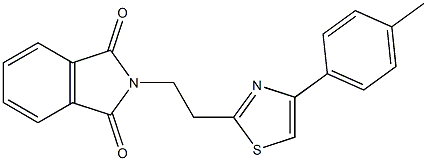 2-{2-[4-(4-METHYLPHENYL)-1,3-THIAZOL-2-YL]ETHYL}-1H-ISOINDOLE-1,3(2H)-DIONE Struktur