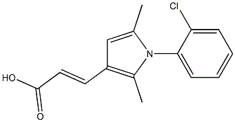 (2E)-3-[1-(2-CHLOROPHENYL)-2,5-DIMETHYL-1H-PYRROL-3-YL]ACRYLIC ACID Struktur